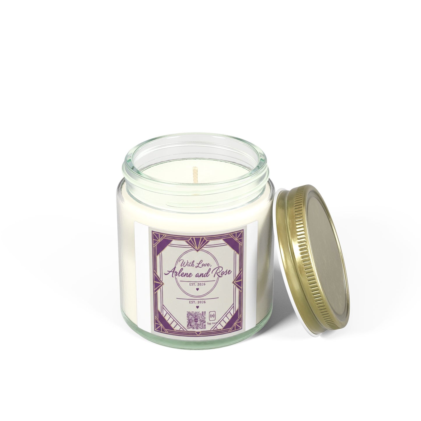 Coconut Apricot Scented Candle — 4oz/9oz Glass Jar
