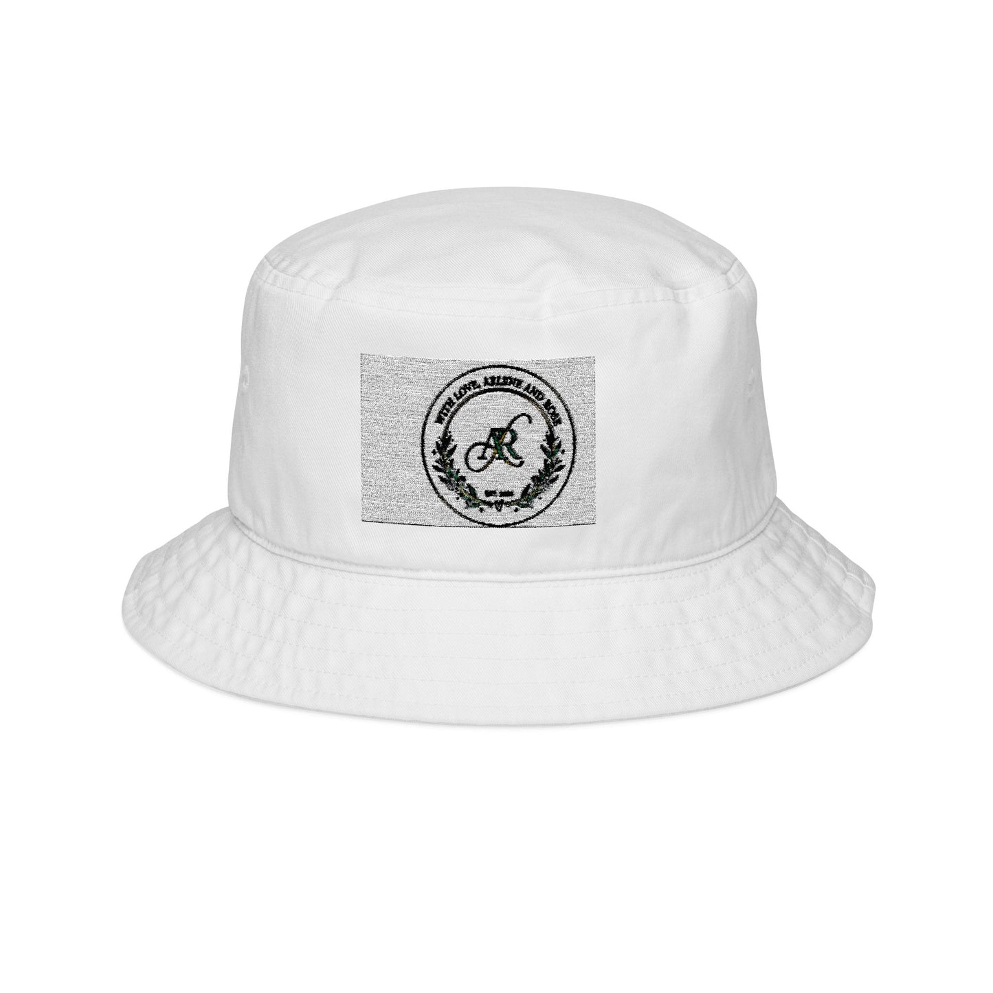 Embroidered Compass Bucket Hat — Minimal Logo Outdoor Sun Hat