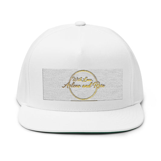 Embroidered Gold Seal Flat Bill Cap