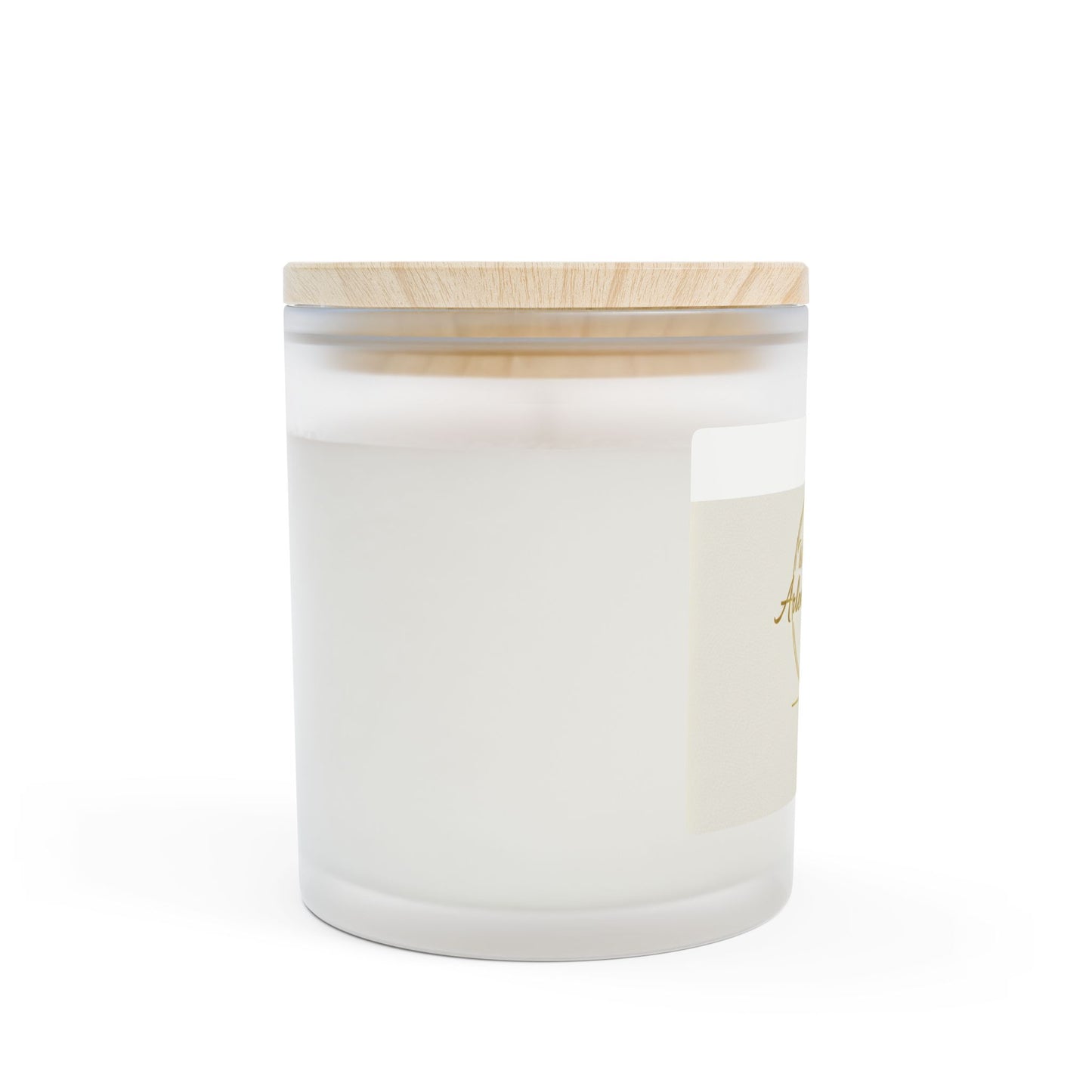 Frosted Glass Candle – ‘With Love, Arlene and Rose’ 11oz Scented Candle (Wood Lid)