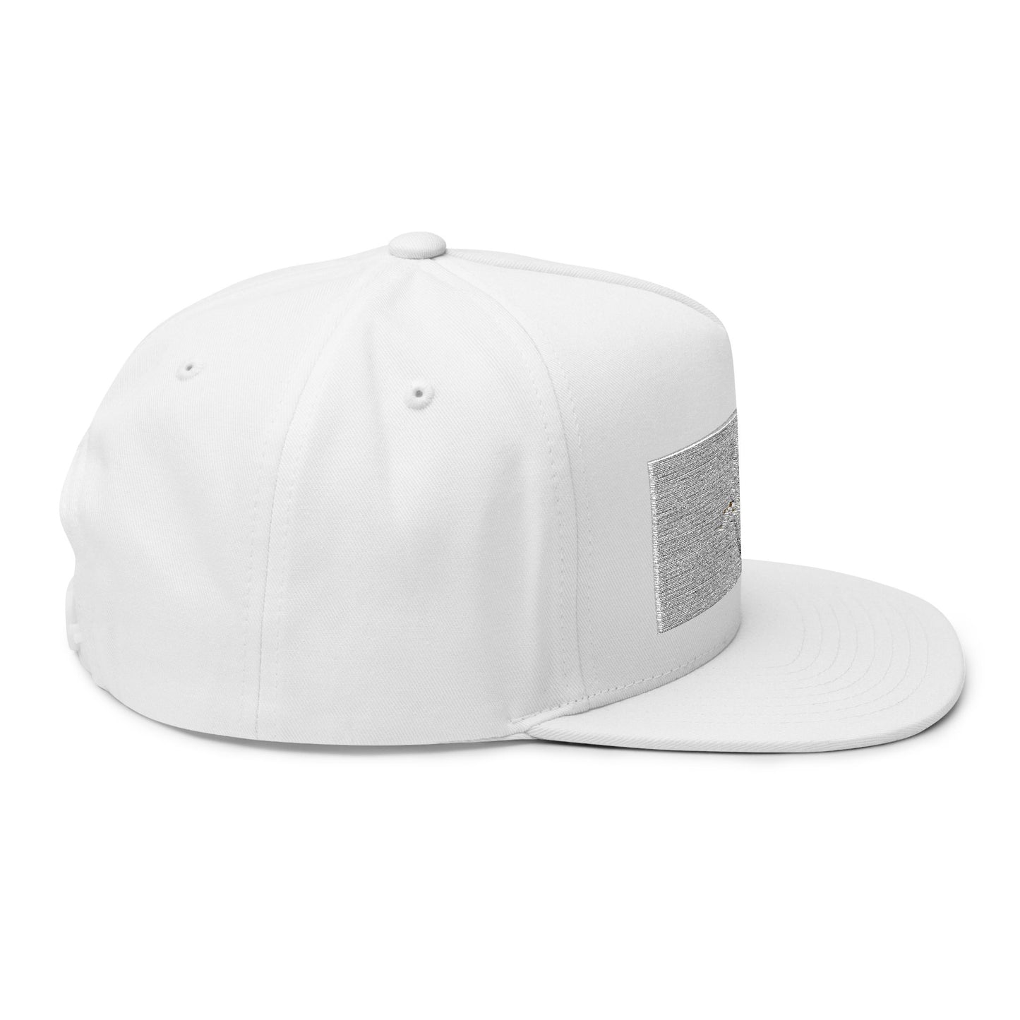 Embroidered Gold Seal Flat Bill Cap