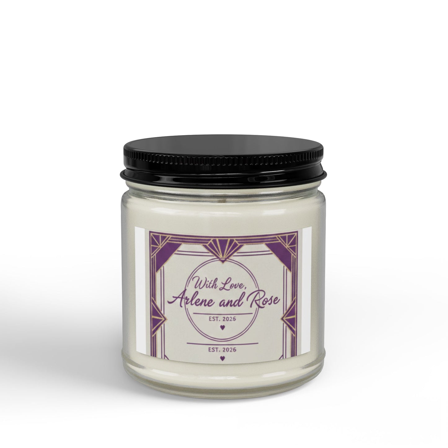 Scented Soy Candle — Amber Jar with Black Lid (4oz & 9oz)