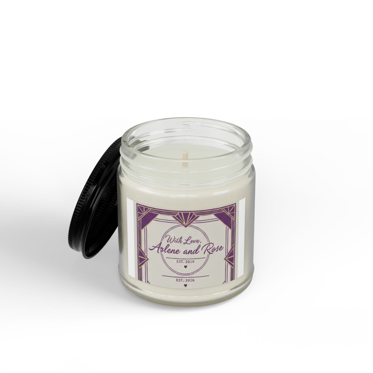 Scented Soy Candle — Amber Jar with Black Lid (4oz & 9oz)