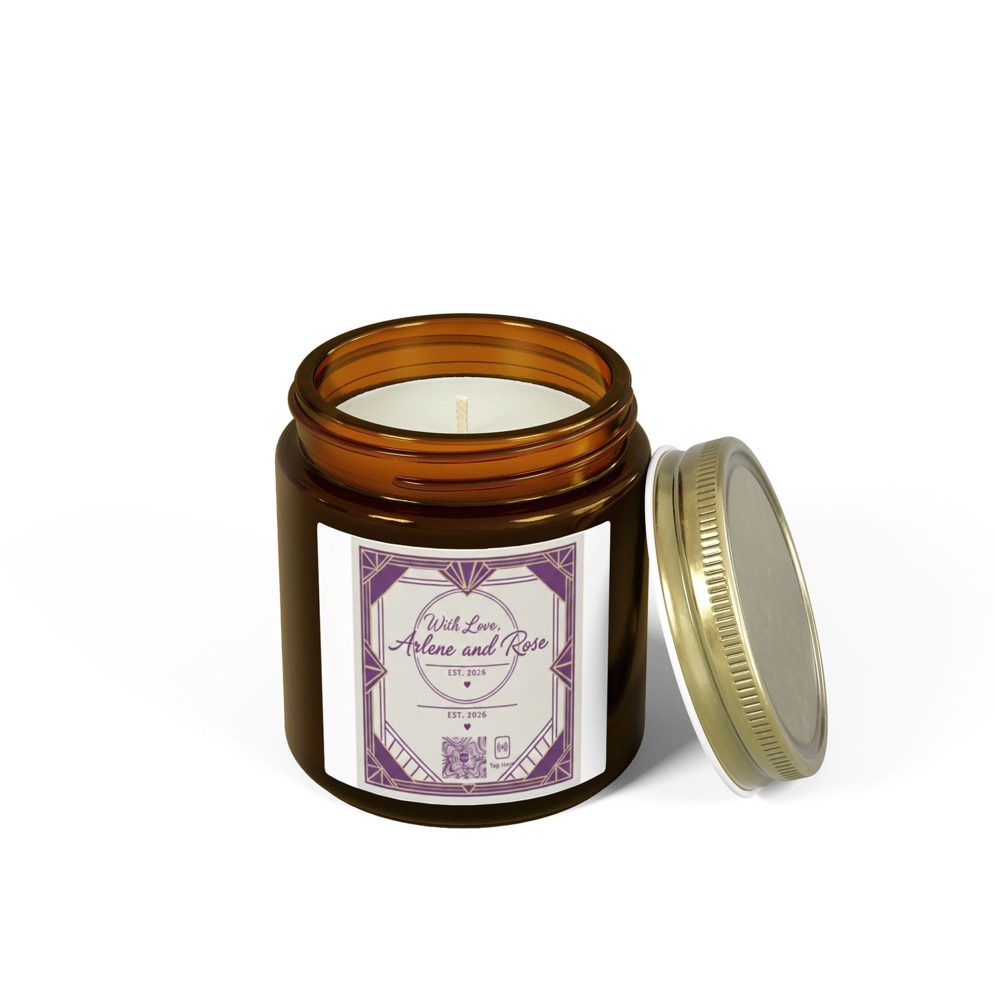 Coconut Apricot Scented Candle — 4oz/9oz Glass Jar