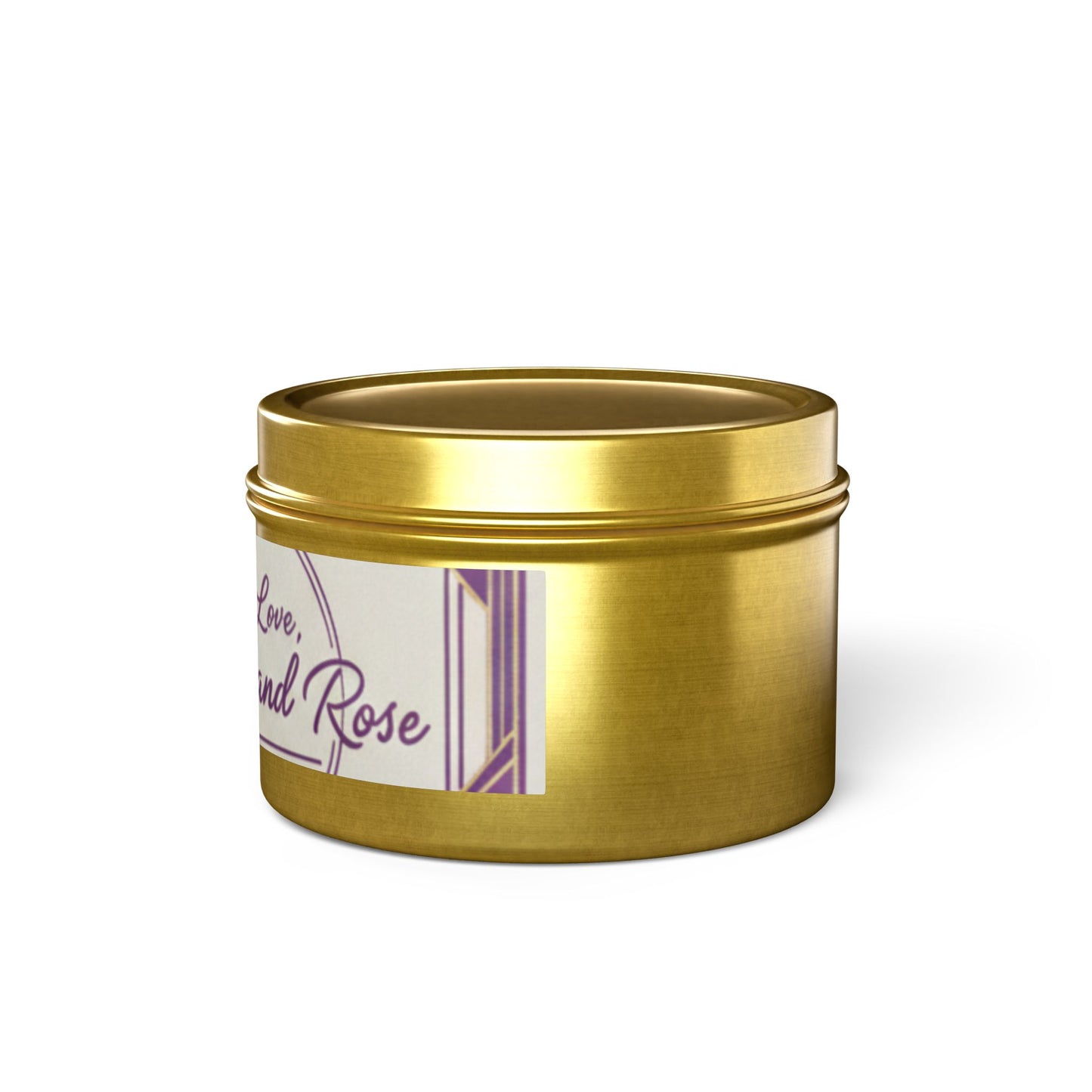 Personalized Tin Candle — "With Love, Arlene and Ron" Decorative Scented Candle