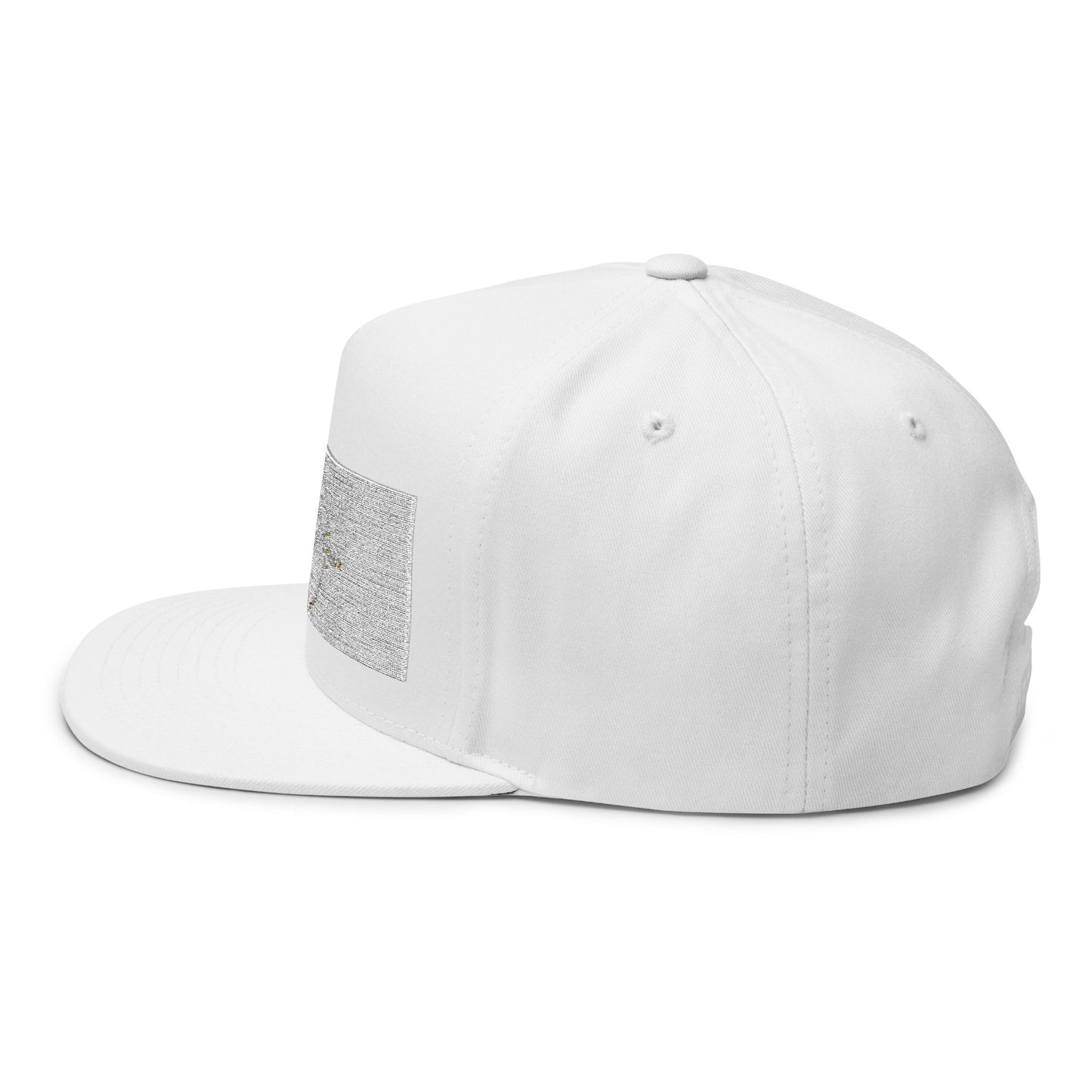 Embroidered Gold Seal Flat Bill Cap