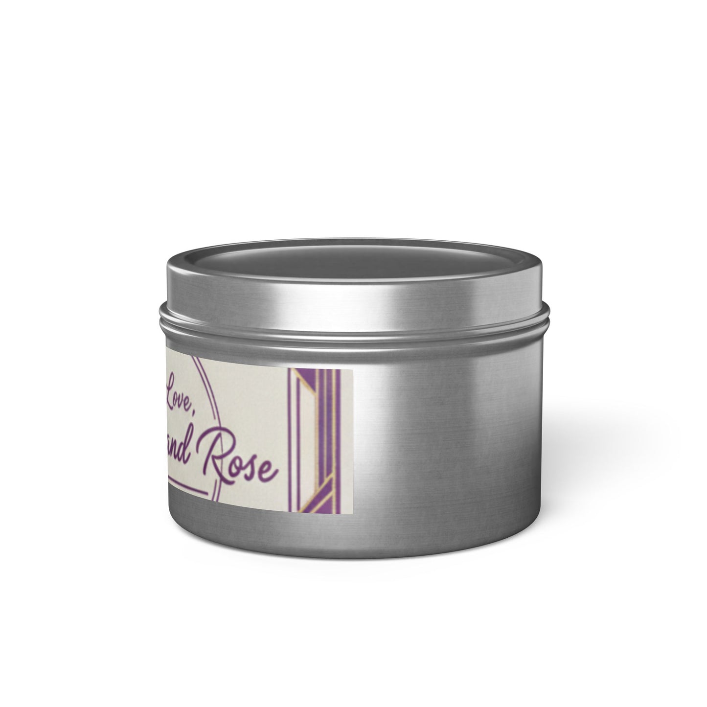 Personalized Tin Candle — "With Love, Arlene and Ron" Decorative Scented Candle